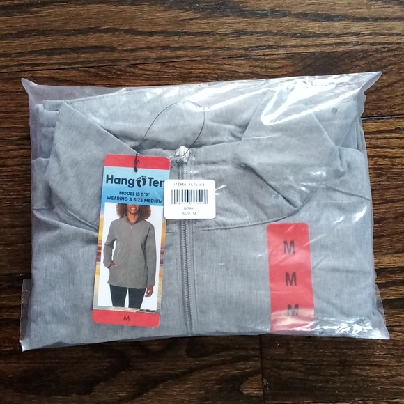 Hang Ten Womens Jacket Gray Frost Hybrid Water-Resistant 4-Way Stretch Pockets - Picture 3 of 3